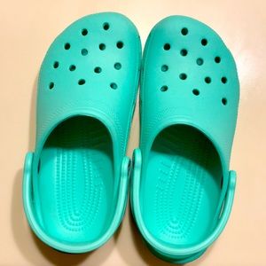 Teal Crocs